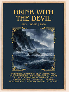 Drink With The Devil Minimalist Book Poster by Jack Higgins – image 1