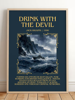 Drink With The Devil Minimalist Book Poster by Jack Higgins – image 2