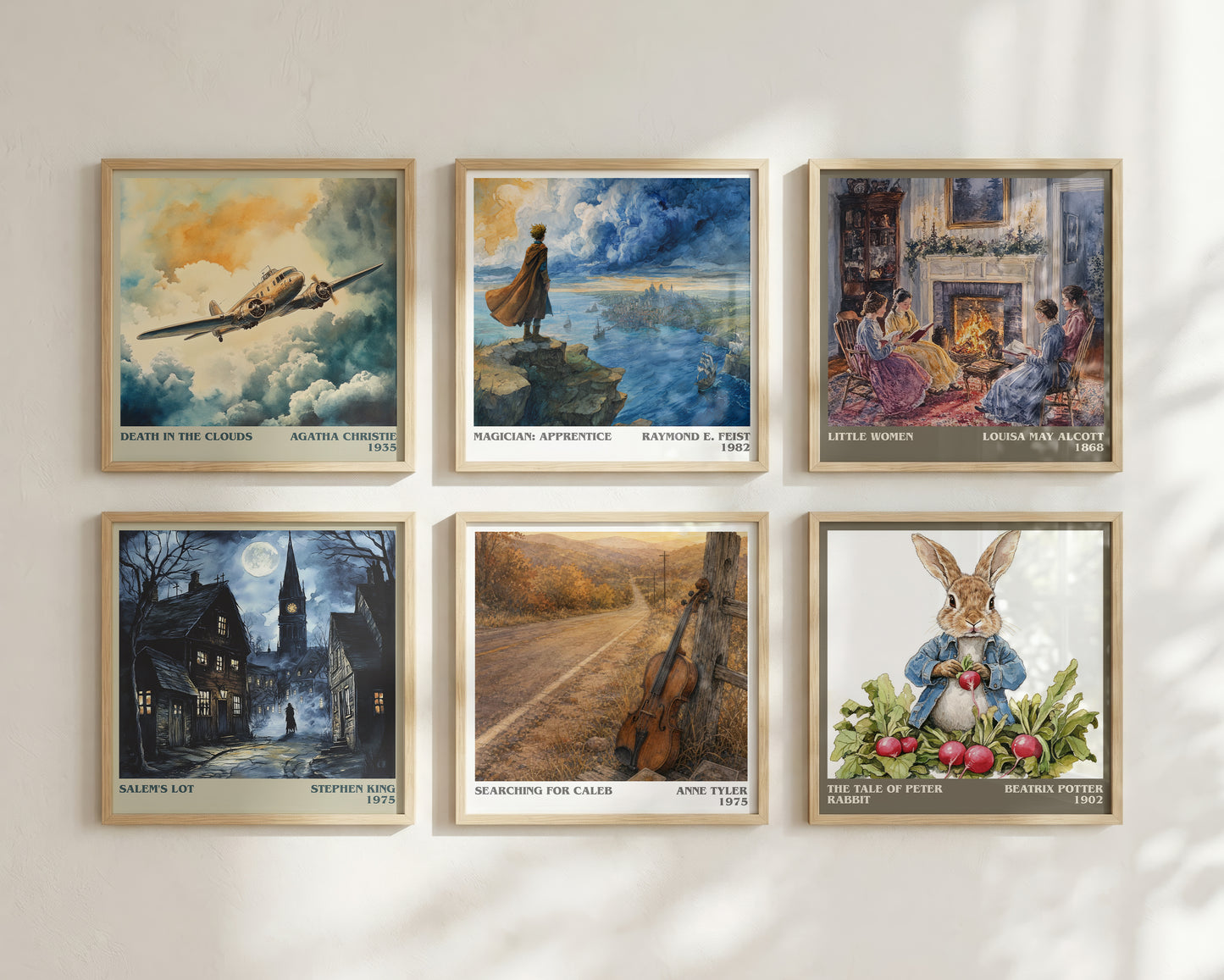 Searching For Caleb literary print framed by window – literary home decor