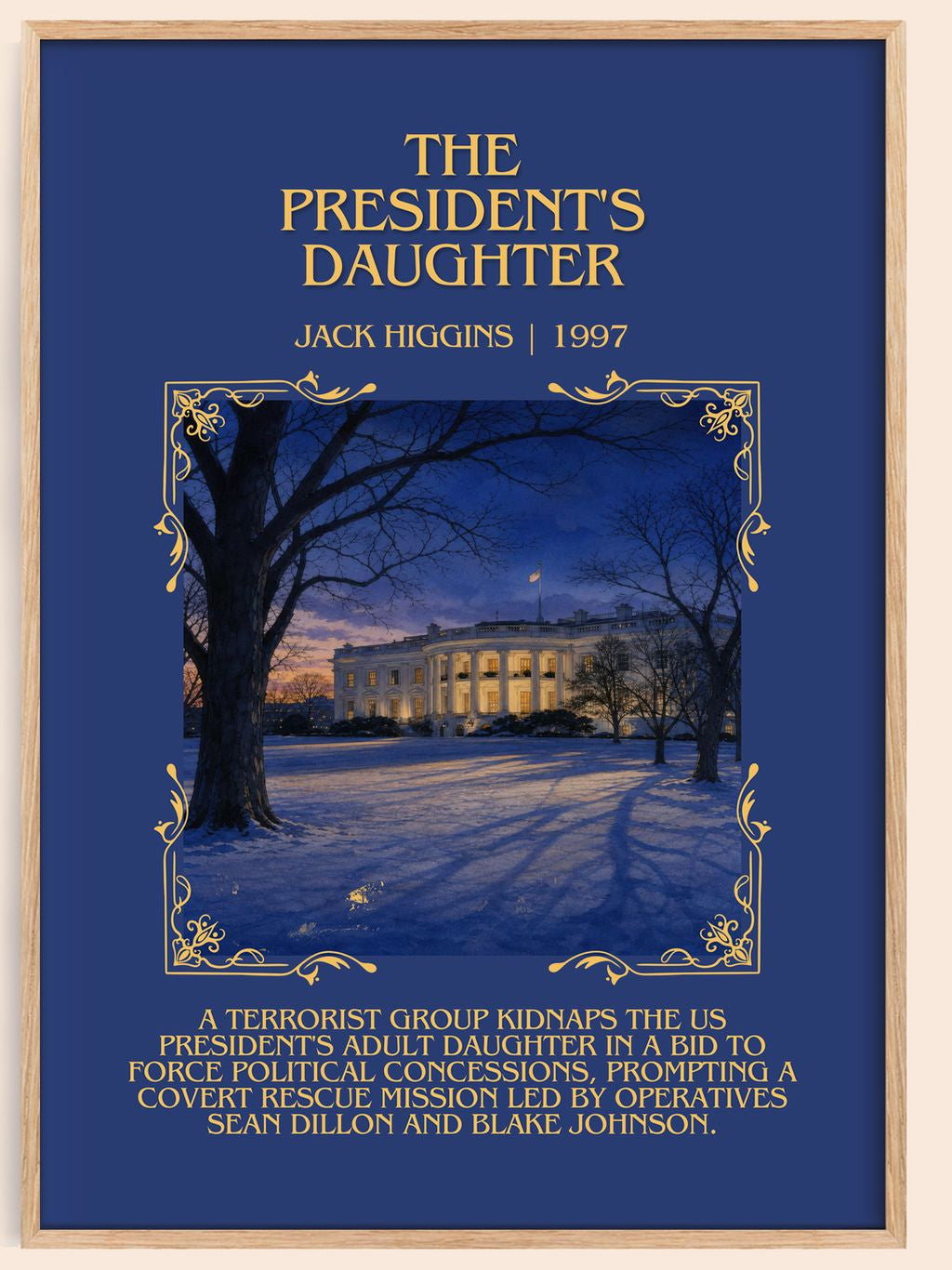 The President'S Daughter Minimalist Book Poster by Jack Higgins – book poster