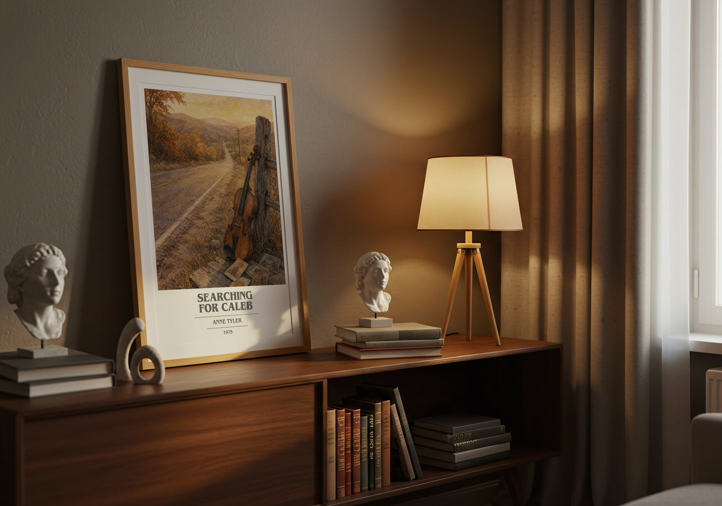 Searching For Caleb book cover book poster framed on wall – literary fiction wall art