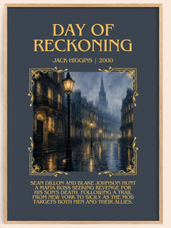 Day Of Reckoning Minimalist Book Poster by Jack Higgins – image 1