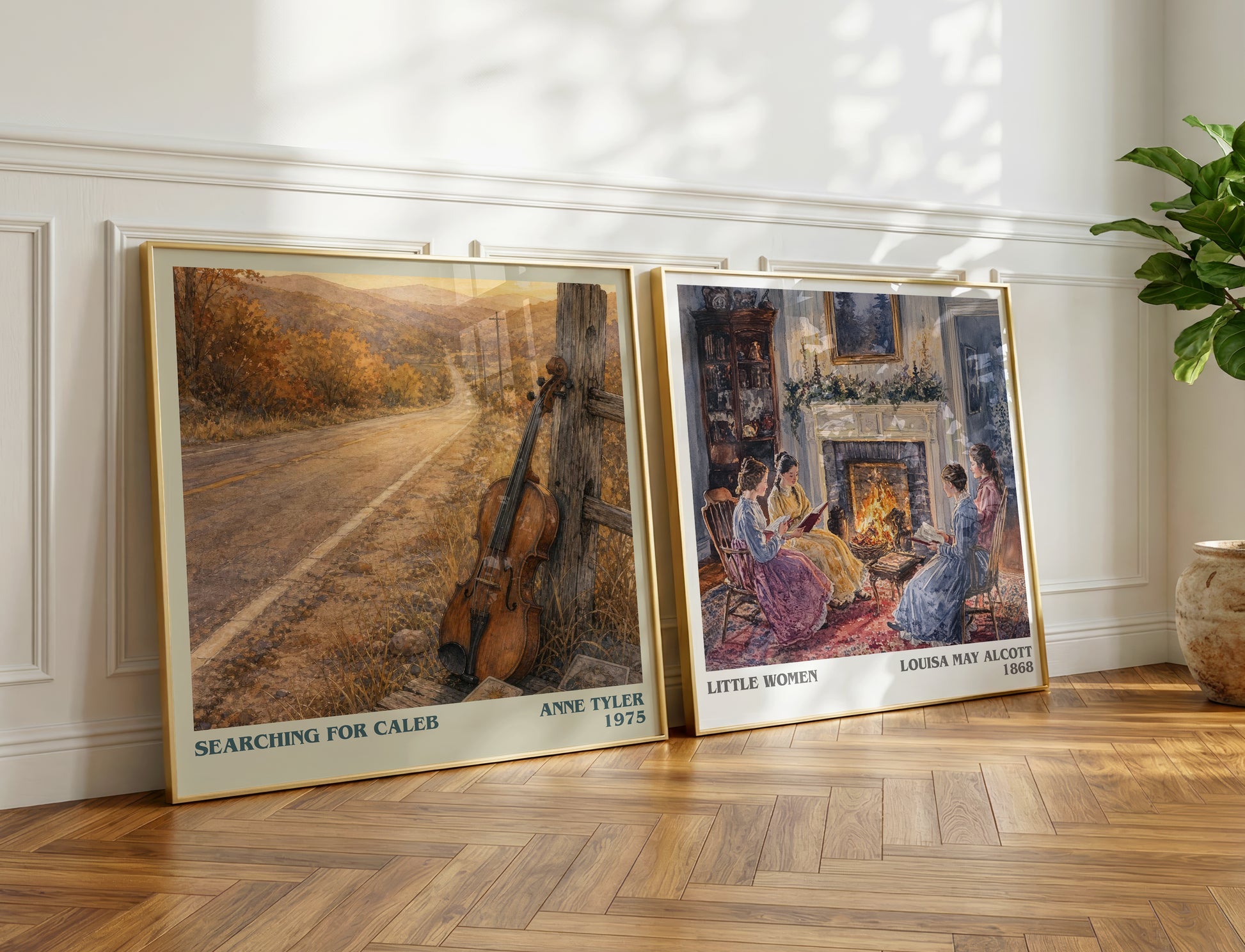 Searching For Caleb literary print on bookshelf – Anne Tyler fan gift