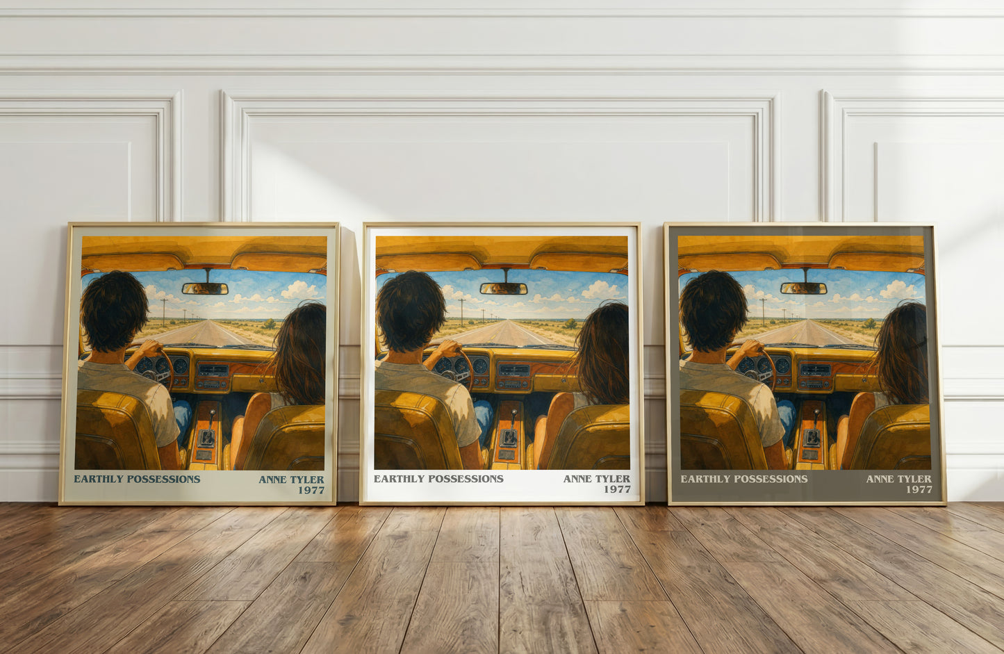 Earthly Possessions literary art print colour and style options – Anne Tyler book art