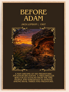 Before Adam Minimalist Book Poster by Jack London – image 1