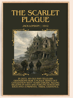 The Scarlet Plague Minimalist Book Poster by Jack London – image 1