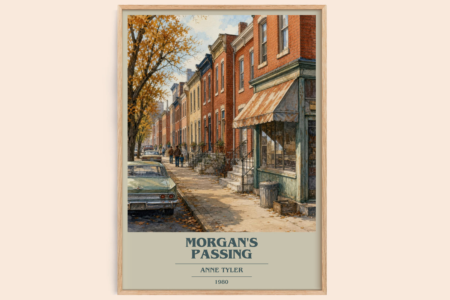 Morgan'S Passing book cover book poster by Anne Tyler – framed literary art print