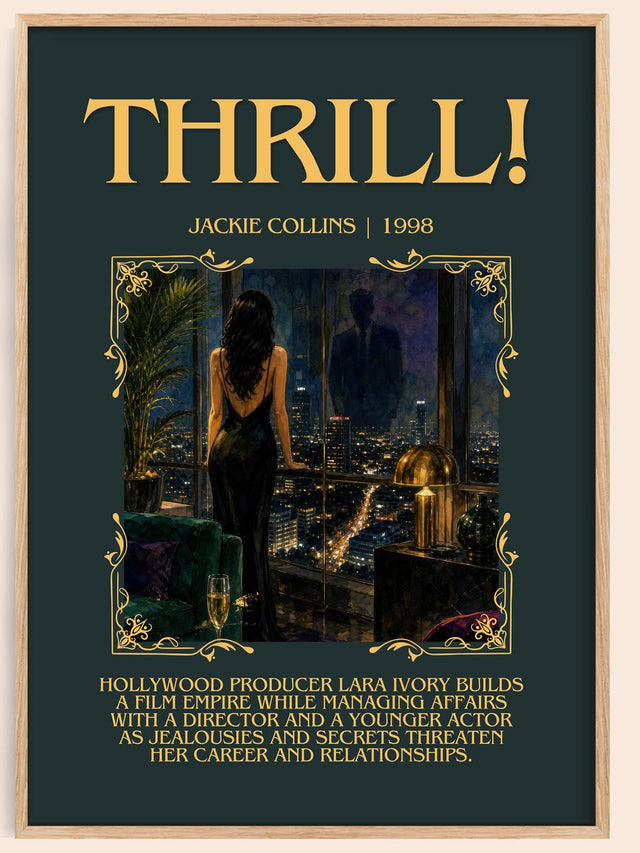 Thrill! Minimalist Book Poster by Jackie Collins
