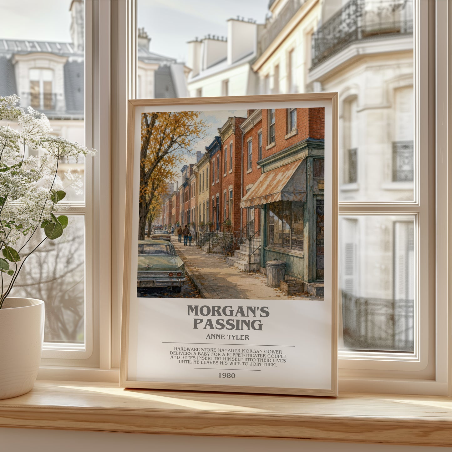 Morgan'S Passing bookish poster colour and style options – Anne Tyler book art