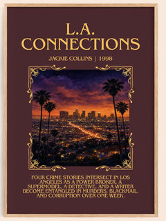 L.A. Connections Minimalist Book Poster by Jackie Collins – image 1