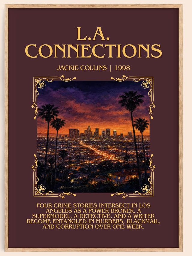 L.A. Connections Minimalist Book Poster by Jackie Collins