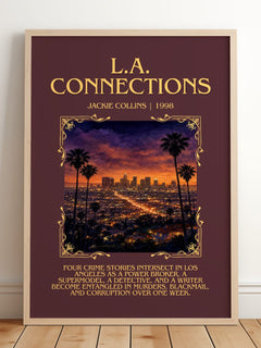 L.A. Connections Minimalist Book Poster by Jackie Collins – image 2