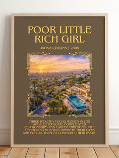 Poor Little Rich Girl Minimalist Book Poster by Jackie Collins – image 2