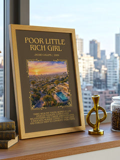 Poor Little Rich Girl Minimalist Book Poster by Jackie Collins – image 3
