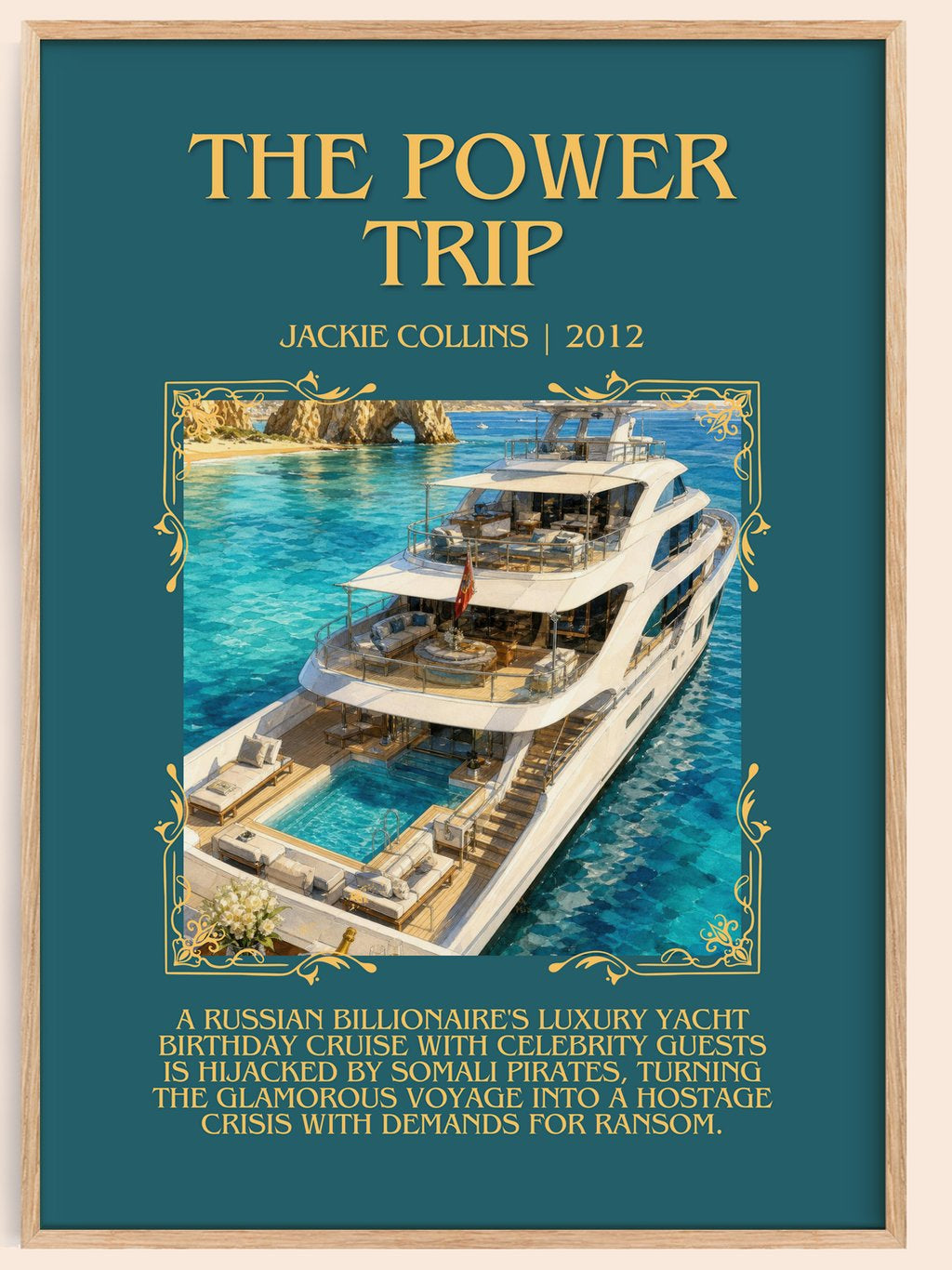 The Power Trip Minimalist Book Poster by Jackie Collins – book poster