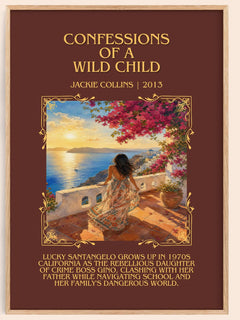 Confessions Of A Wild Child Minimalist Book Poster by Jackie Collins – image 1