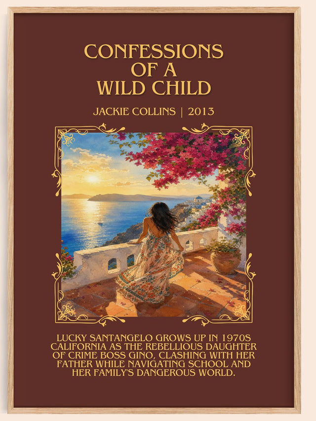 Confessions Of A Wild Child Minimalist Book Poster by Jackie Collins
