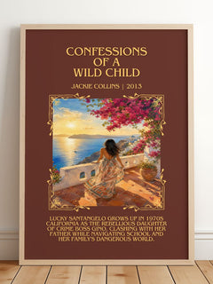 Confessions Of A Wild Child Minimalist Book Poster by Jackie Collins – image 2