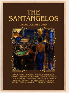 The Santangelos Minimalist Book Poster by Jackie Collins – image 1