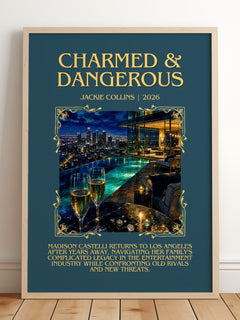 Charmed & Dangerous Minimalist Book Poster by Jackie Collins – image 2