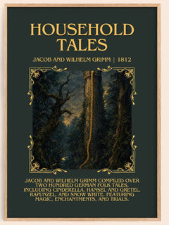 Household Tales Minimalist Book Poster by Jacob And Wilhelm Grimm – image 1