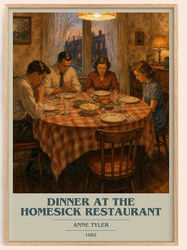 Dinner At The Homesick Restaurant Book Cover Poster by Anne Tyler