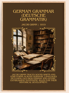 German Grammar (Deutsche Grammatik) Minimalist Book Poster by J. Grimm – image 1