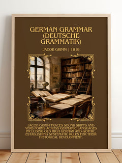 German Grammar (Deutsche Grammatik) Minimalist Book Poster by J. Grimm – image 2