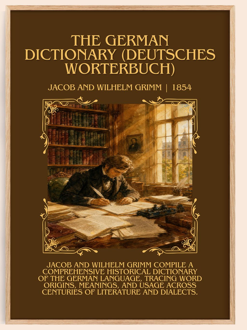 German Dictionary (Deutsches Wörterbuch) Minimalist Book Poster – book poster