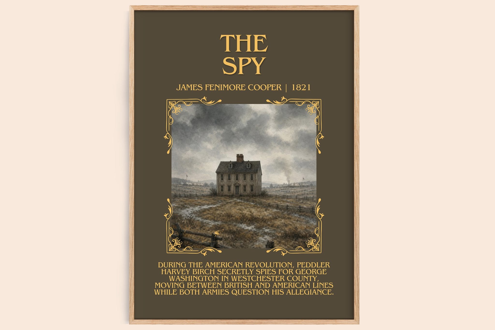 The Spy Minimalist Book Poster by James Fenimore Cooper