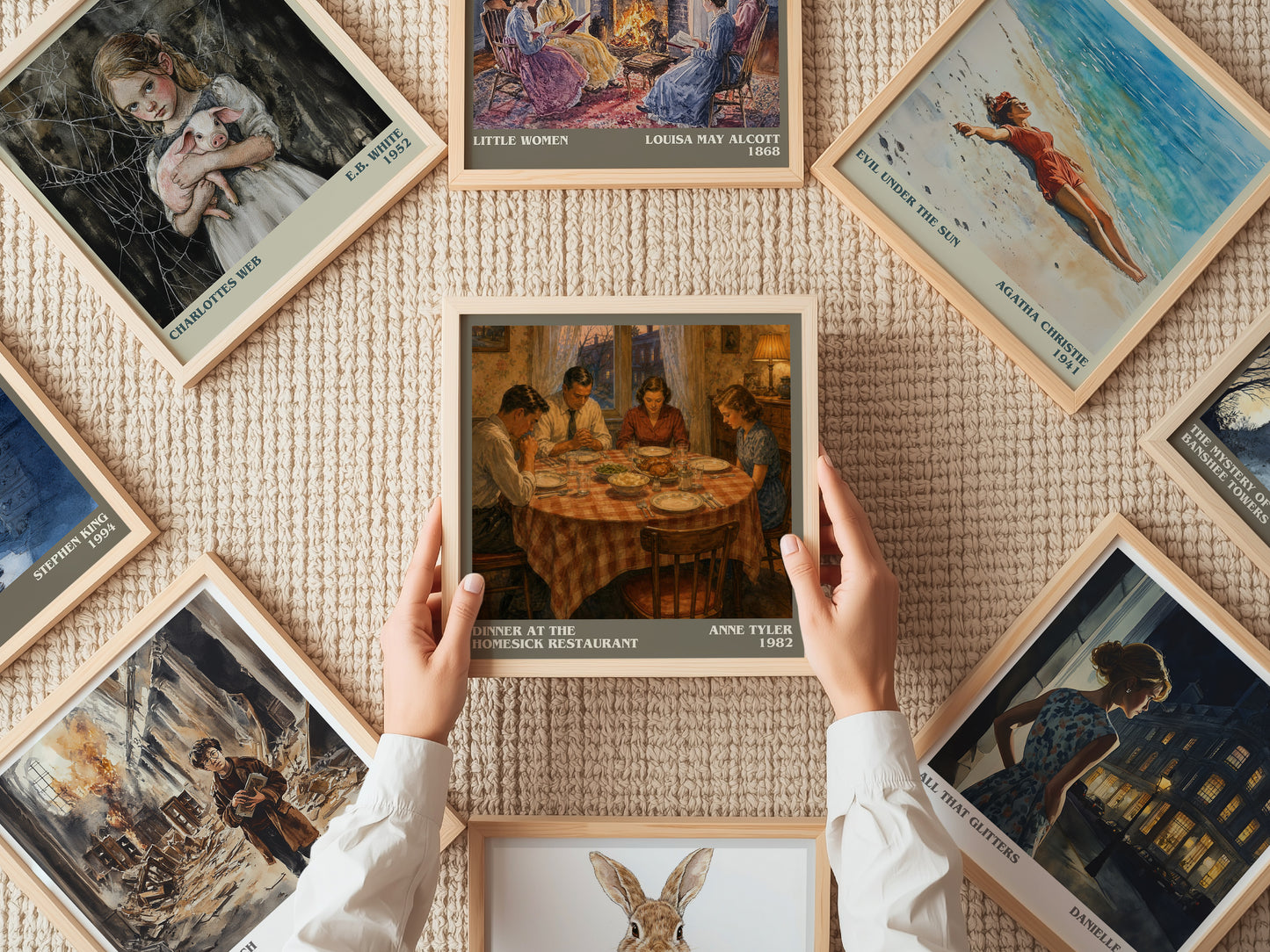Dinner At The Homesick Restaurant literary book poster framed on wall – literary fiction wall art