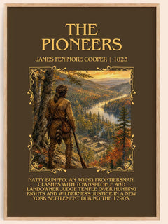 The Pioneers Minimalist Book Poster by James Fenimore Cooper – image 1