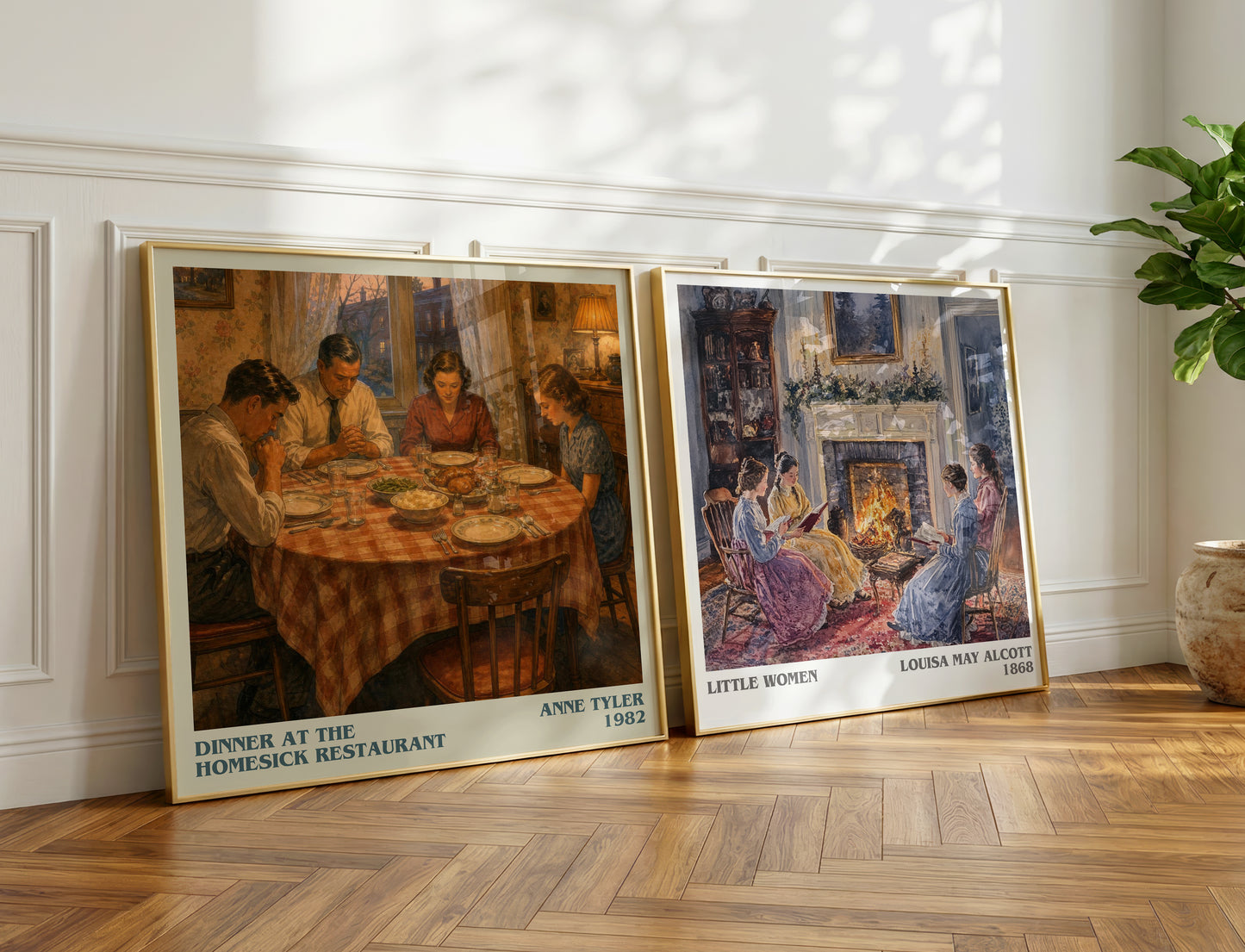 Dinner At The Homesick Restaurant literary print on bookshelf – Anne Tyler fan gift