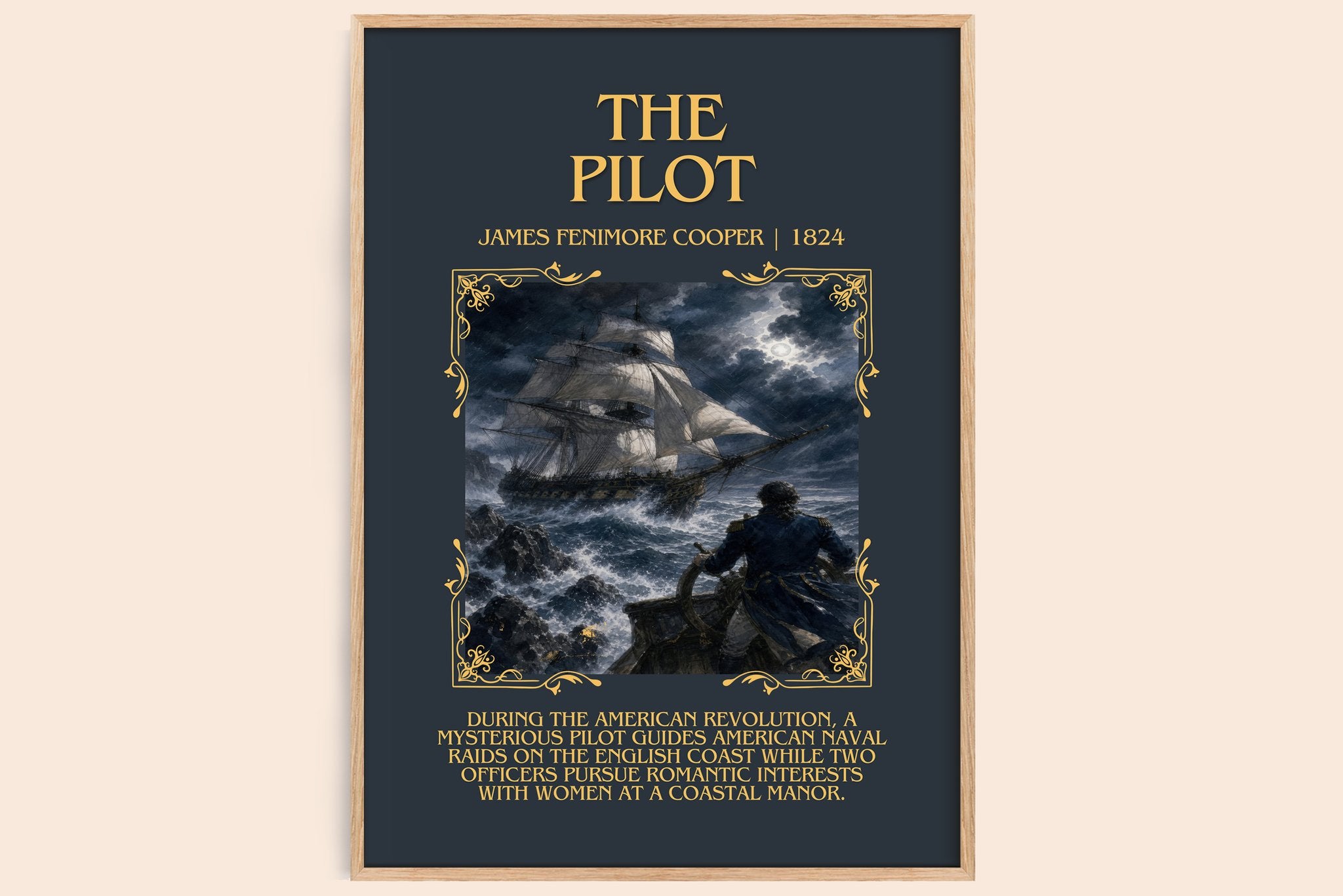 The Pilot Minimalist Book Poster by James Fenimore Cooper