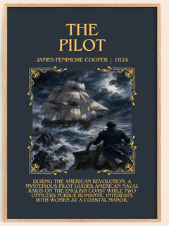 The Pilot Minimalist Book Poster by James Fenimore Cooper – image 1