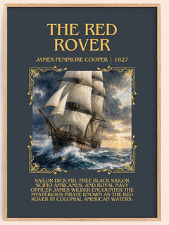 The Red Rover Minimalist Book Poster by James Fenimore Cooper – image 1