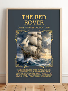 The Red Rover Minimalist Book Poster by James Fenimore Cooper – image 2