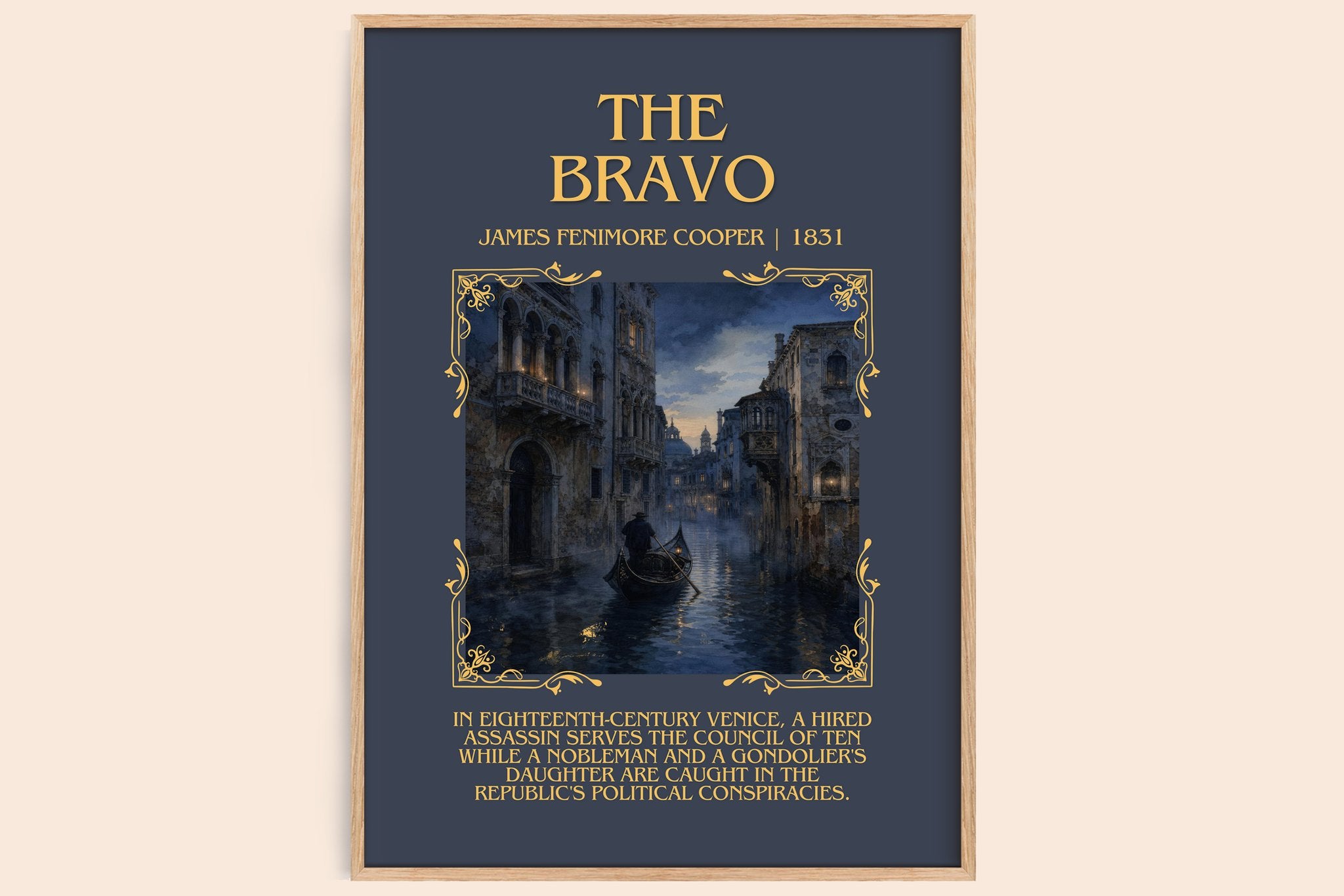 The Bravo Minimalist Book Poster by James Fenimore Cooper