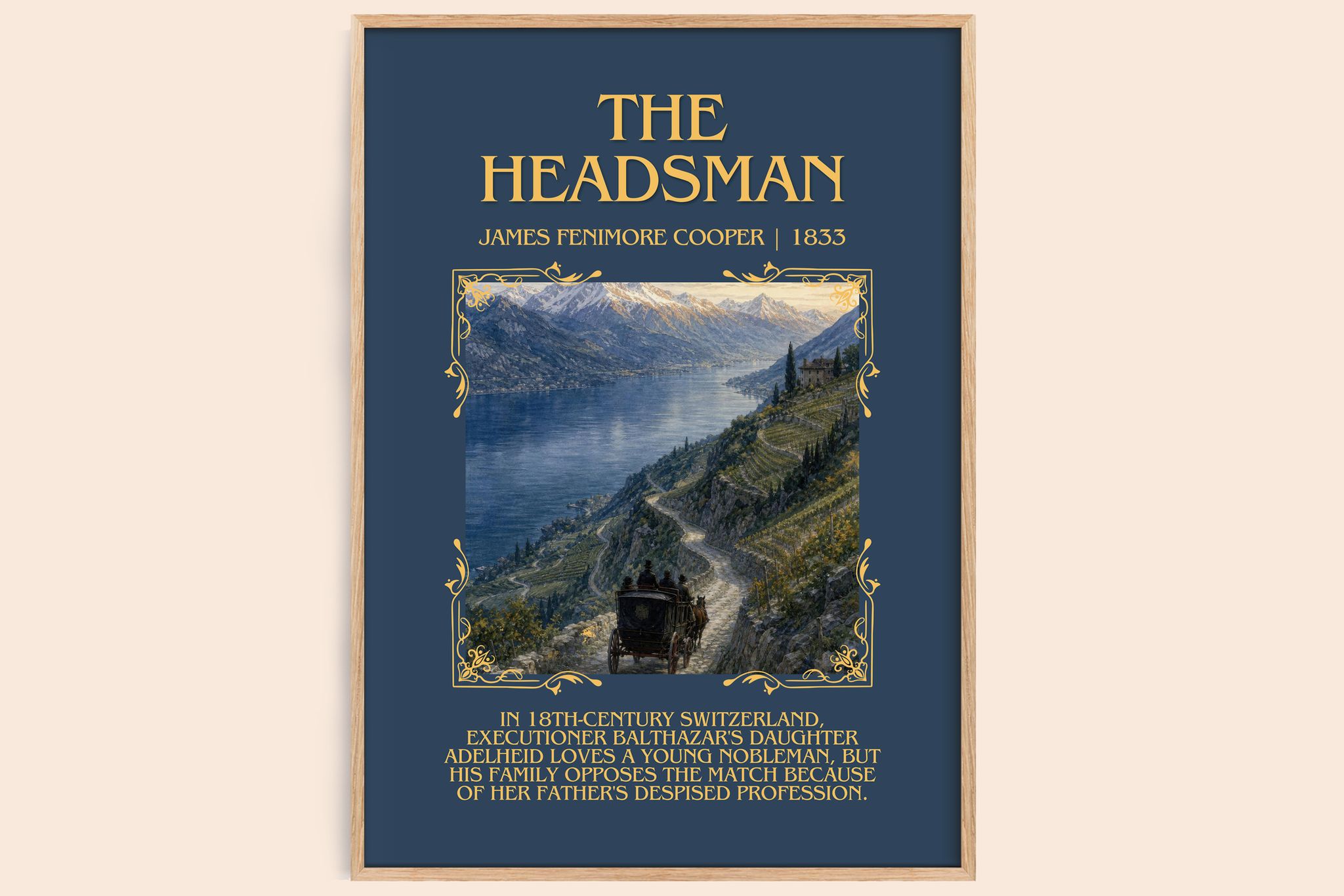 The Headsman Minimalist Book Poster by James Fenimore Cooper