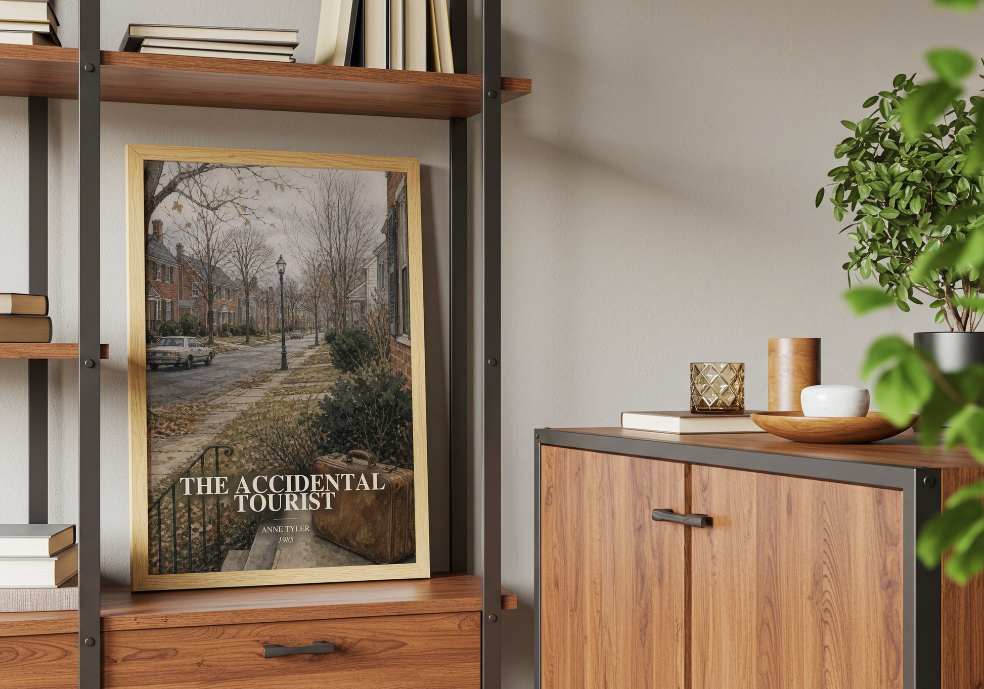 The Accidental Tourist book watercolour illustration paper finish options – matte satin gloss