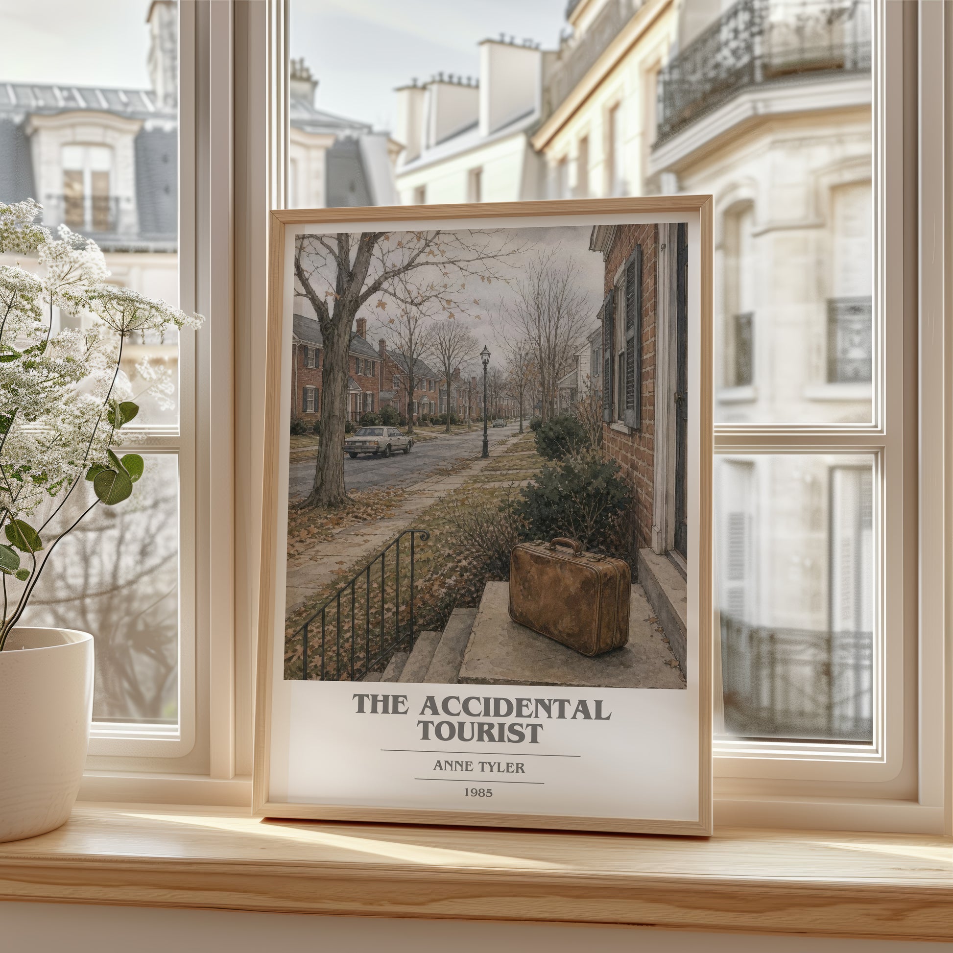 The Accidental Tourist book cover poster colour and style options – Anne Tyler book art
