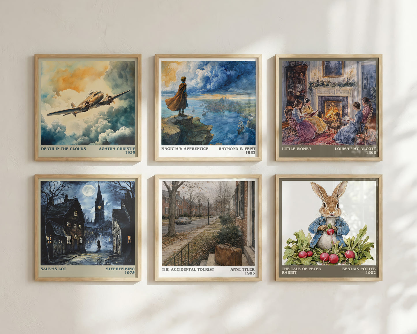 The Accidental Tourist literary print framed by window – literary home decor