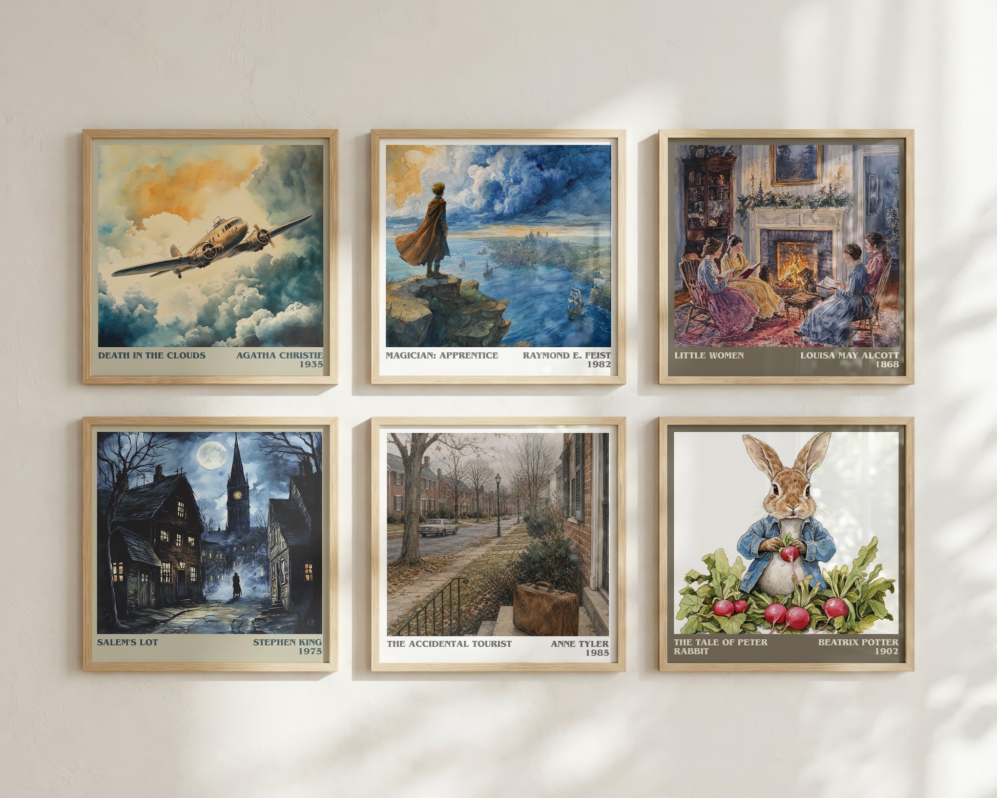 The Accidental Tourist literary print framed by window – literary home decor