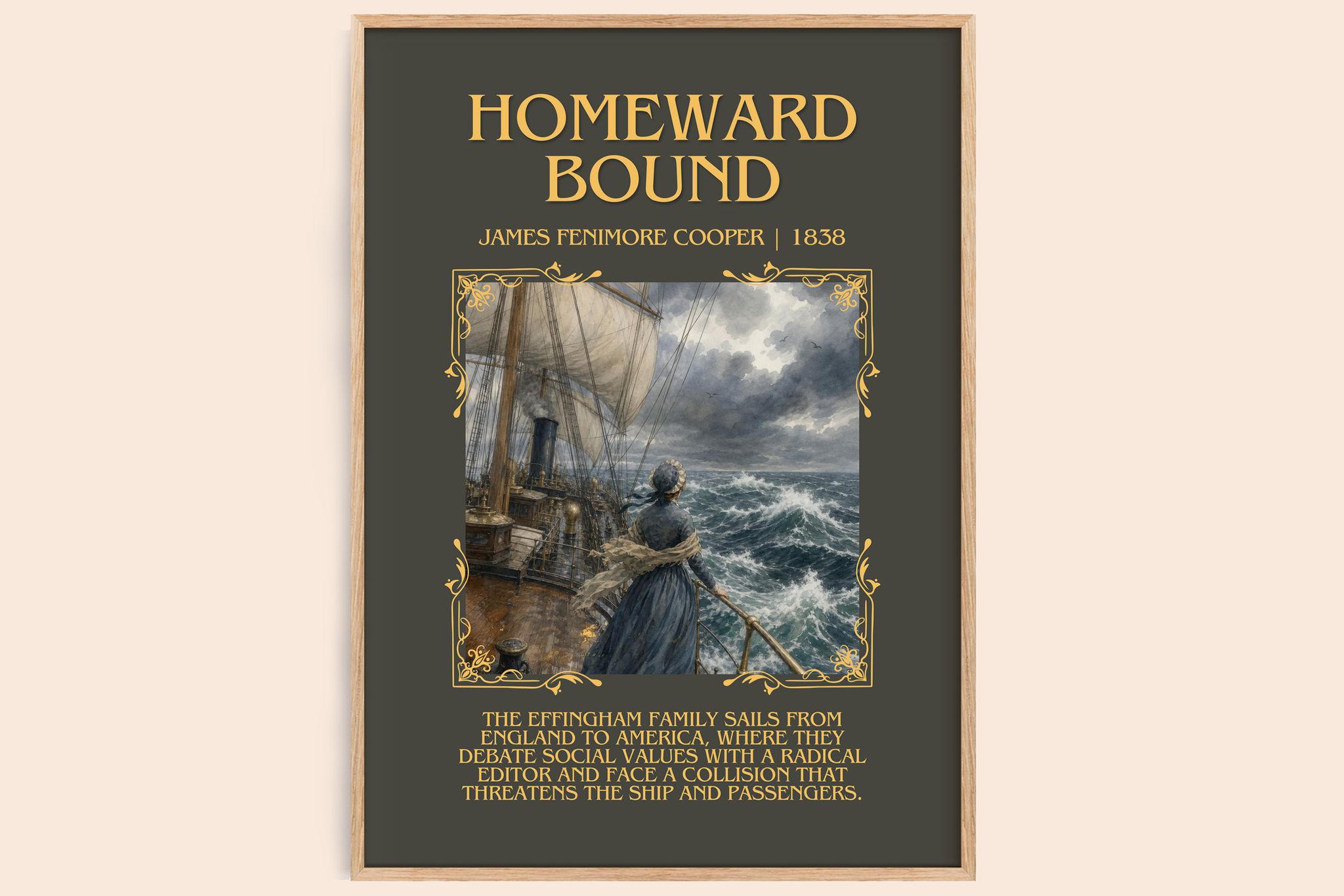 Homeward Bound Minimalist Book Poster by James Fenimore Cooper