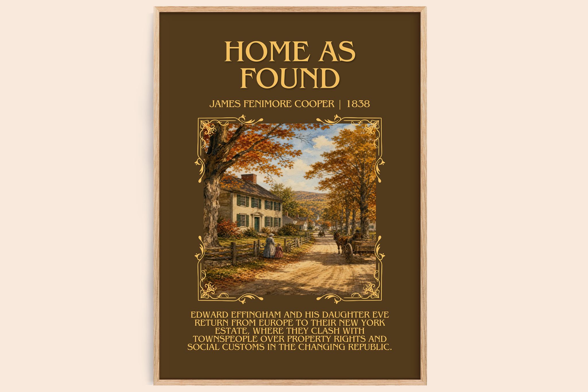 Home As Found Minimalist Book Poster by James Fenimore Cooper
