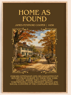 Home As Found Minimalist Book Poster by James Fenimore Cooper – image 1
