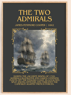 The Two Admirals Minimalist Book Poster by James Fenimore Cooper – image 1