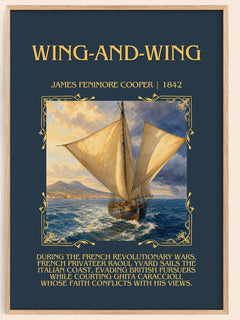 Wing-And-Wing Minimalist Book Poster by James Fenimore Cooper – image 1
