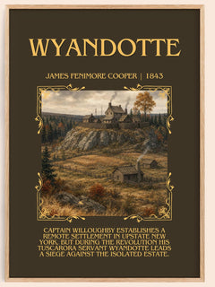 Wyandotté Minimalist Book Poster by James Fenimore Cooper – image 1