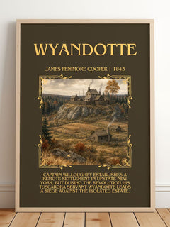 Wyandotté Minimalist Book Poster by James Fenimore Cooper – image 2